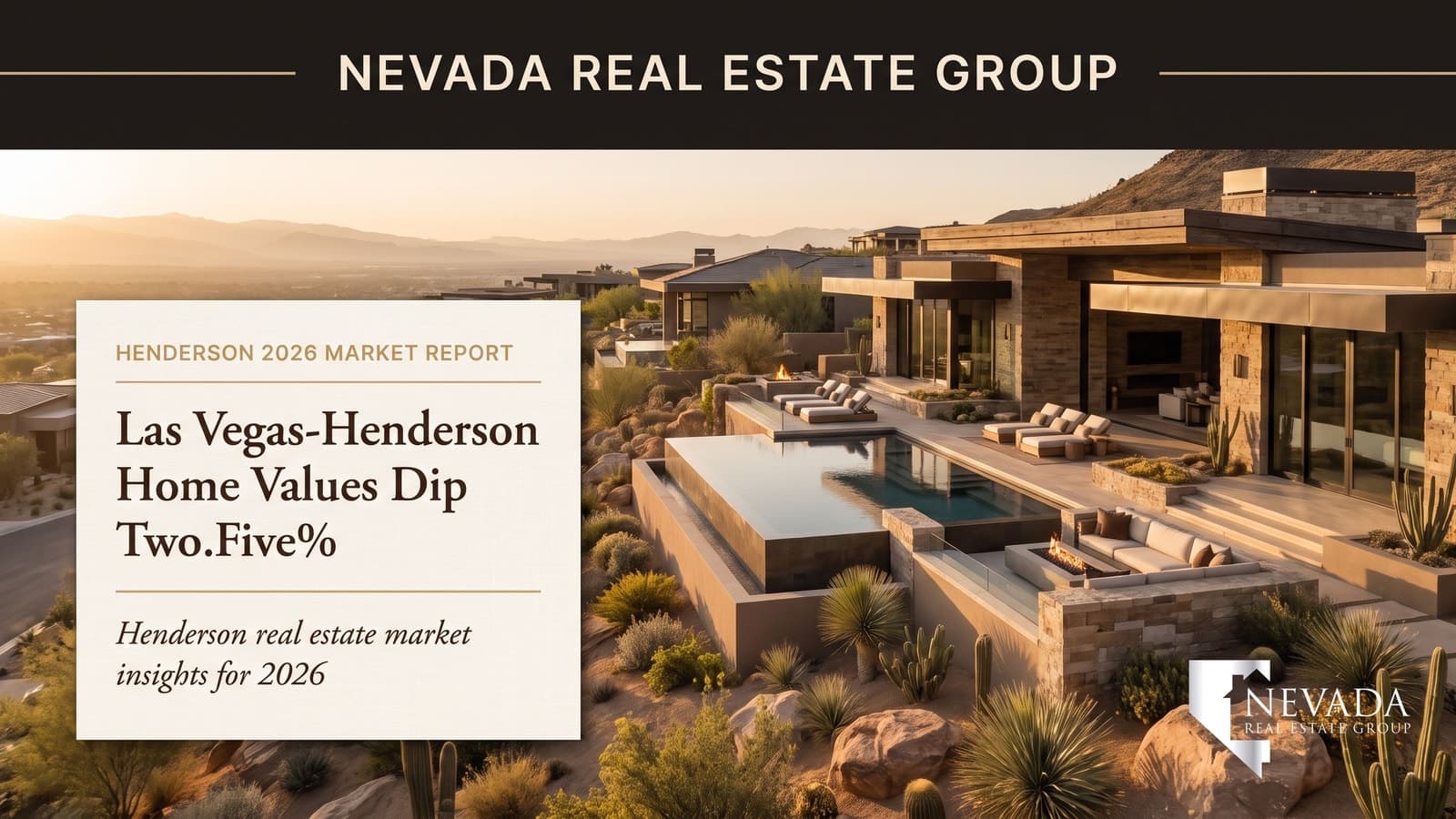 Henderson home values and Las Vegas home prices dipped in spring 2026 neighborhood streetscape