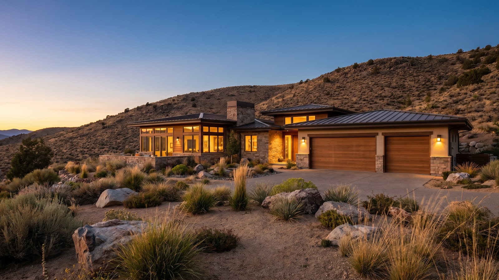 New Reno Nevada neighborhood homes at dusk — Reno home prices and neighborhoods 2026
