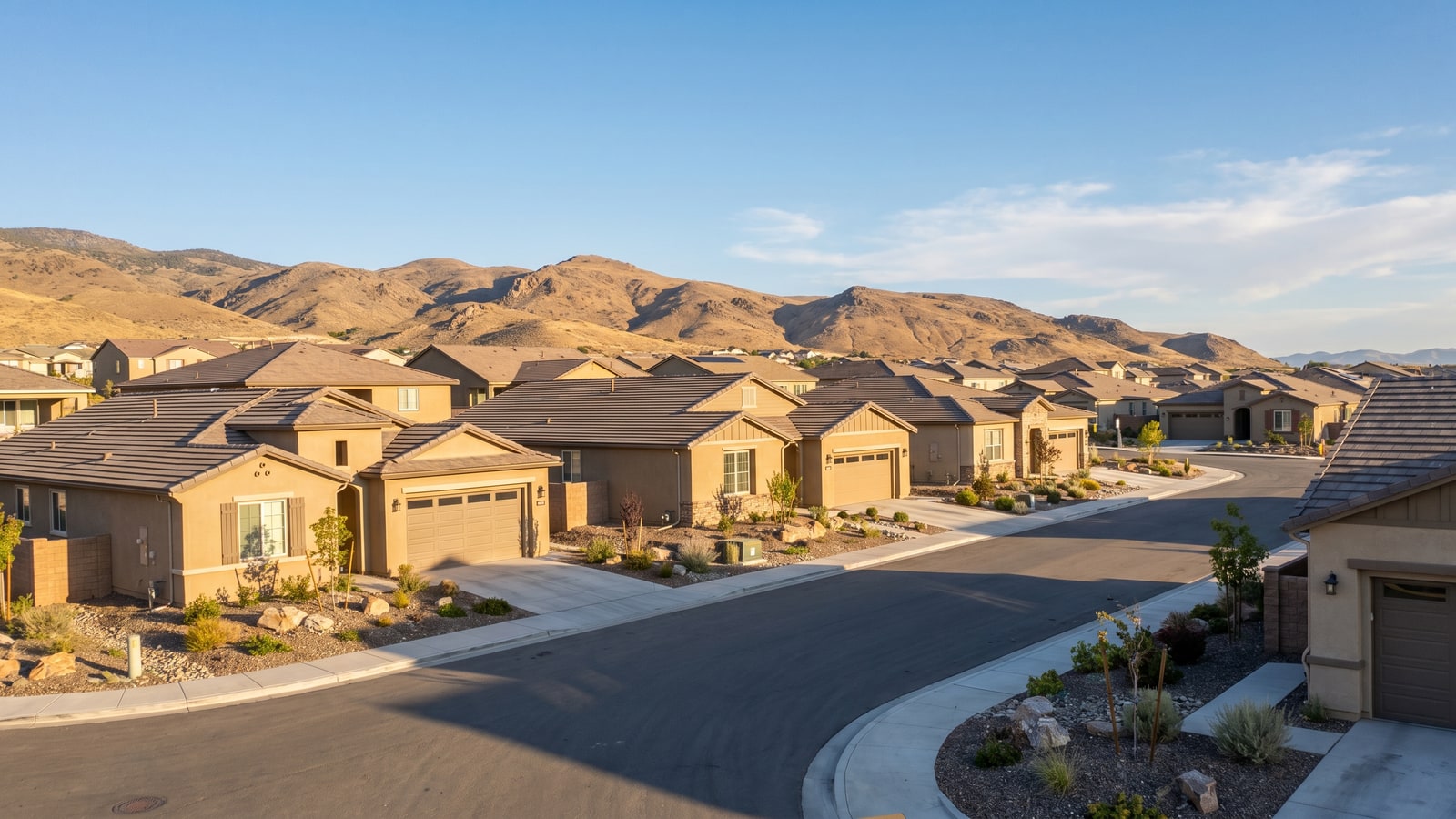 A newer master-planned neighborhood in the Reno-Sparks metro with high-desert hills behind