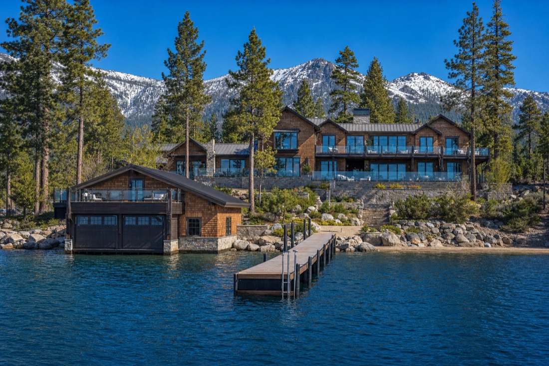 Lakefront home with deep-water frontage on Nevada-side Lake Tahoe